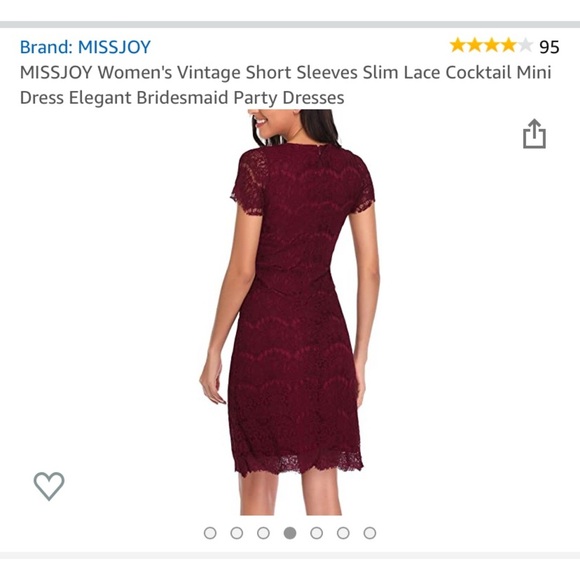 Red Lace Midi Dress - Picture 11 of 12